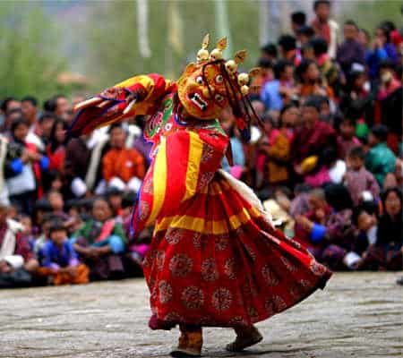 mask dance in thimphu festival