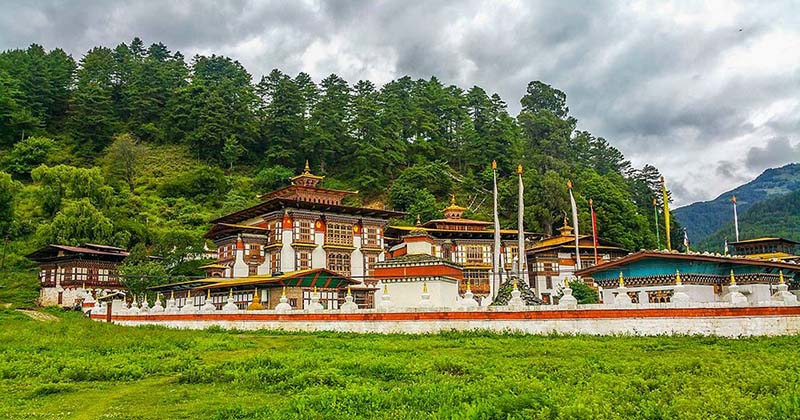 Ambo Tours local guide at Kurjey Lhakhang temple, Bumthang Bhutan travel guide