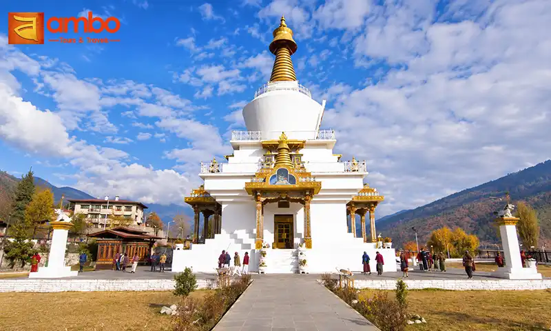 memorial chorten or stupa in Thimphu Bhutan